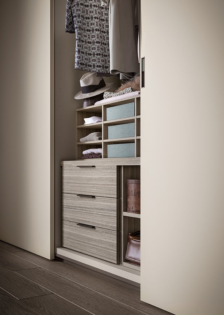 Модульный шкаф MIXER SIMPLE с раздвижными дверями