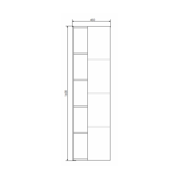 Шкаф-колонна для ванной комнаты Турин 45