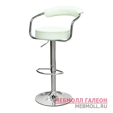 Барный стул на металлокаркасе мягкий с подлокотниками  (арт 5574)