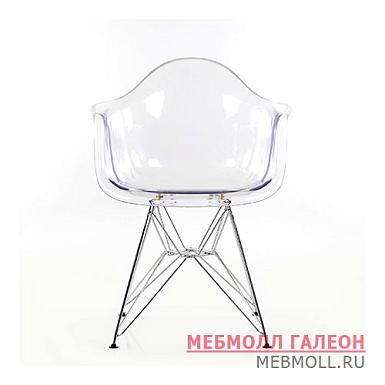 Стул-кресло на металлокаркасе с подлокотниками из пластика (арт 2353)
