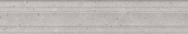 Керамическая плитка Бордюр Риккарди серый светлый матовый структура обрезной