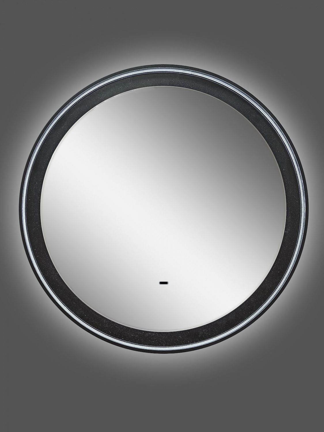 Зеркало с подсветкой NAPOLI D80 черный матовый