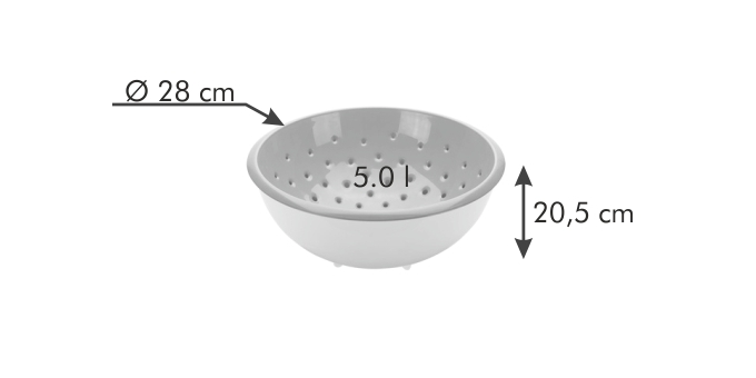 Дуршлаг с чашей VITAMINO ø 28 см, 5,0 л