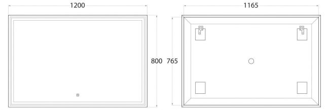 Зеркало с подсветкой Monzzza 120*80