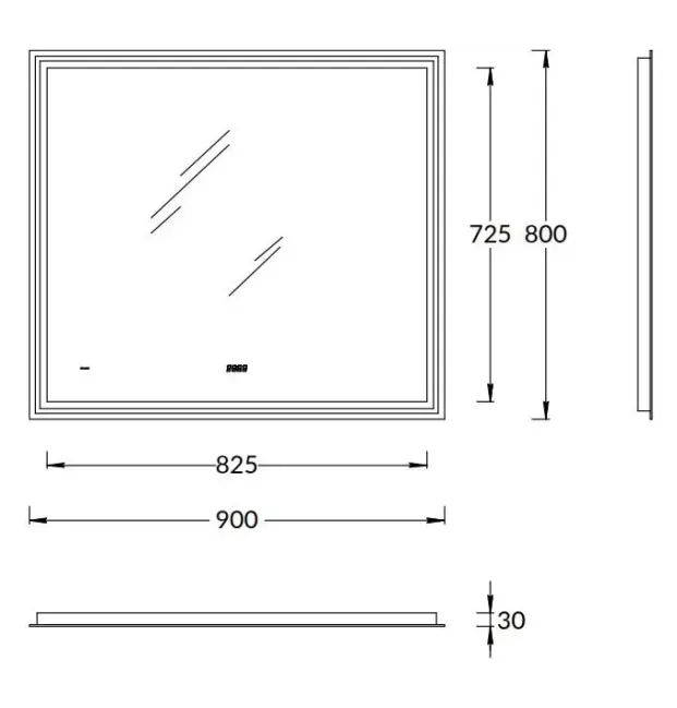 Зеркало Tecno LED 90