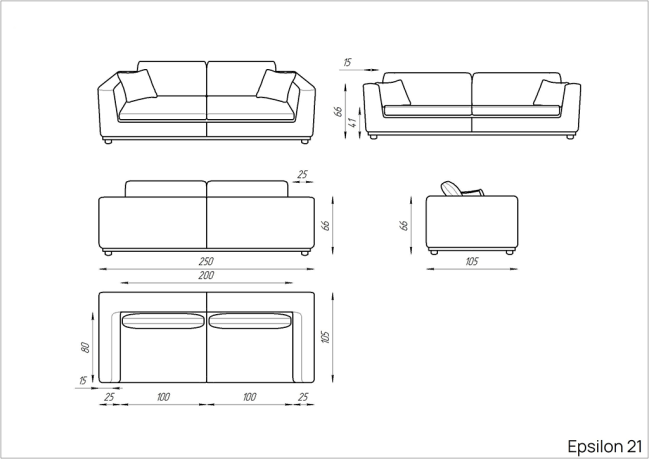 Диван Epsilon 21