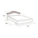Кровать (1200х2000) без н/с, №1 Joconda, орех