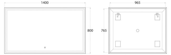 Зеркало с подсветкой Monzzza 140*80