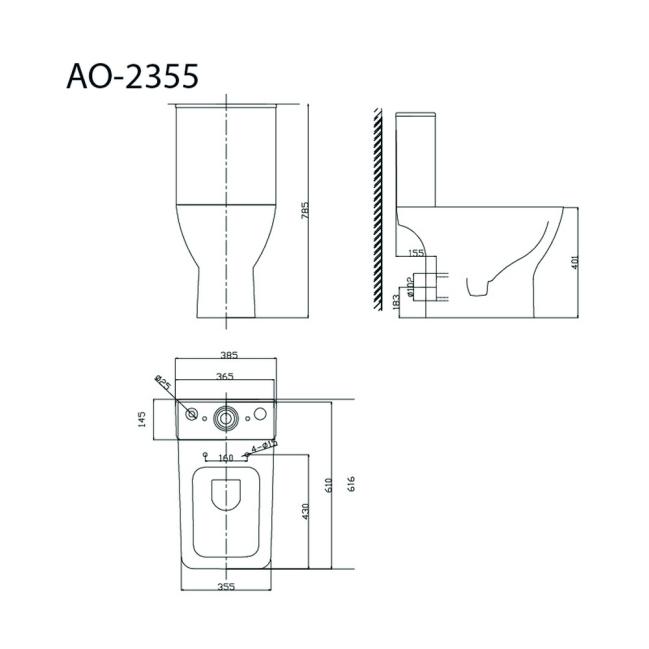 Унитаз напольный Triton-Pro Astro AO-2355