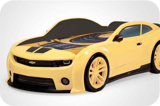 Кровать-машина объемная (3d) EVO Camaro